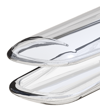 Close-up of Orchid Spec Crystal Clear single-use vaginal speculum